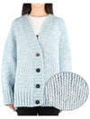 Botanical Dyed V-Neck Knit Cardigan Pale Blue - MAISON MARGIELA - BALAAN 2