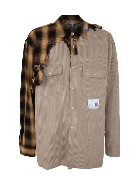 Brown Broken Check Shirt A10SH079 BROWN - MAISON MIHARA YASUHIRO - BALAAN 1