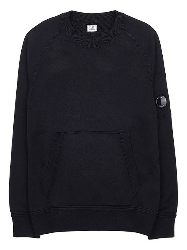 Men's Lens Wappen Pocket Crew Neck Sweatshirt Black - CP COMPANY - BALAAN 11