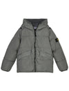 Kids Garment Dyed Crinkle Reps Recycled Nylon Down Padding Pewter Grey - STONE ISLAND - BALAAN 3