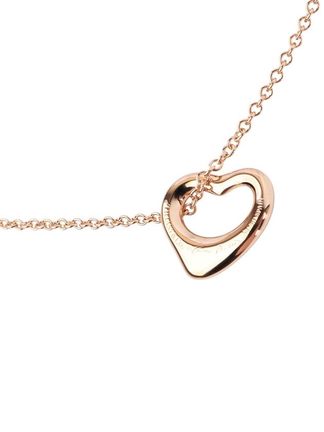 Pink gold Elsa Peretti open heart necklace 11MM 33976 4 - TIFFANY & CO. - BALAAN 4