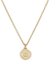 Halo Pave Stud Necklace Gold - COACH - BALAAN 5