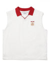 Collar type woven vest OFF WHITE WOMAN - MALBON GOLF - BALAAN 1