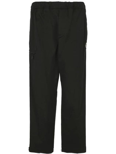 Logo Embroidered Straight Pants Black - MONCLER - BALAAN 2