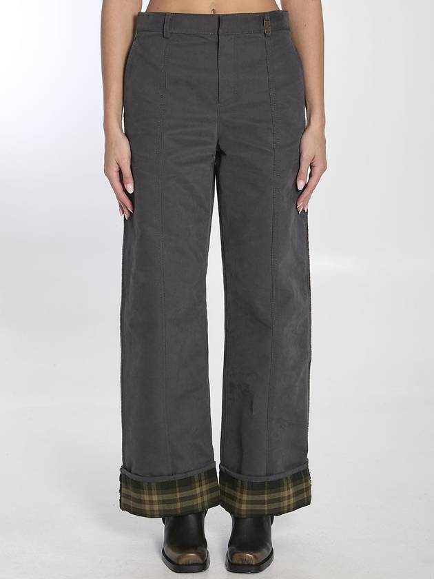 Trousers In Cotton And Nylon - BURBERRY - BALAAN 1