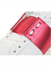 Hidden Metallic Pink Open Band Low Top Sneakers White - VALENTINO - BALAAN.