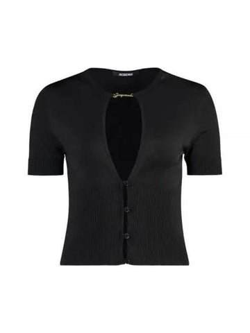 Cut Out Cardigan Black - JACQUEMUS - BALAAN 1