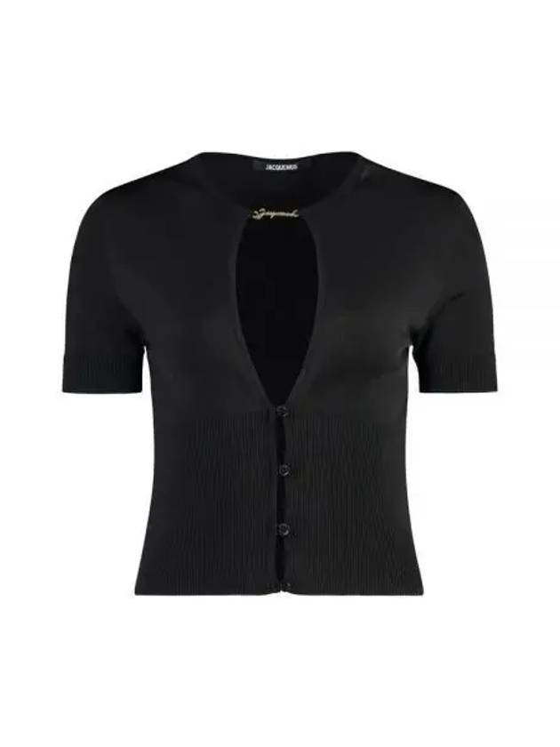 Cut Out Cardigan Black - JACQUEMUS - BALAAN 1