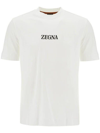 t-shirt with rubberized logo - ERMENEGILDO ZEGNA - BALAAN 1