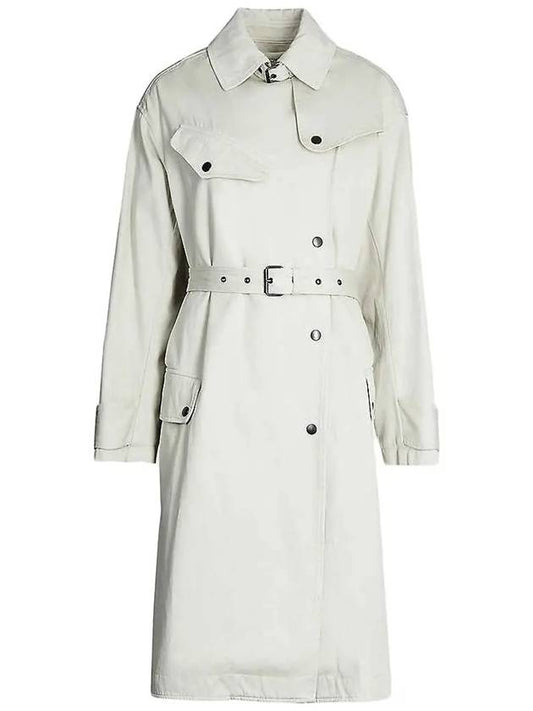 Women's 11Th Anniversary Gabao Trench Coat Ivory - ISABEL MARANT - BALAAN 2