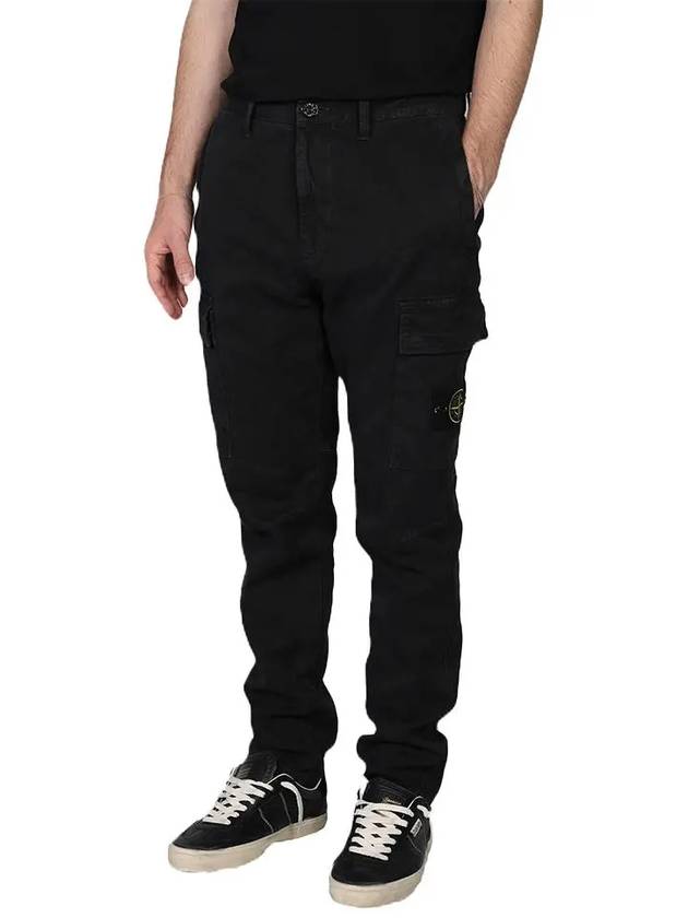 Compass Badge Cargo Straight Pants Black - STONE ISLAND - BALAAN 2