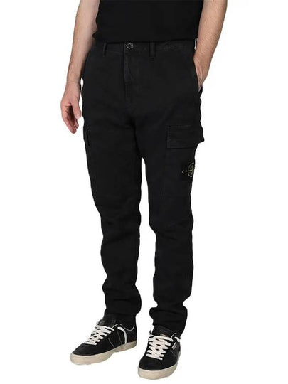 Compass Badge Cargo Straight Pants Black - STONE ISLAND - BALAAN 2