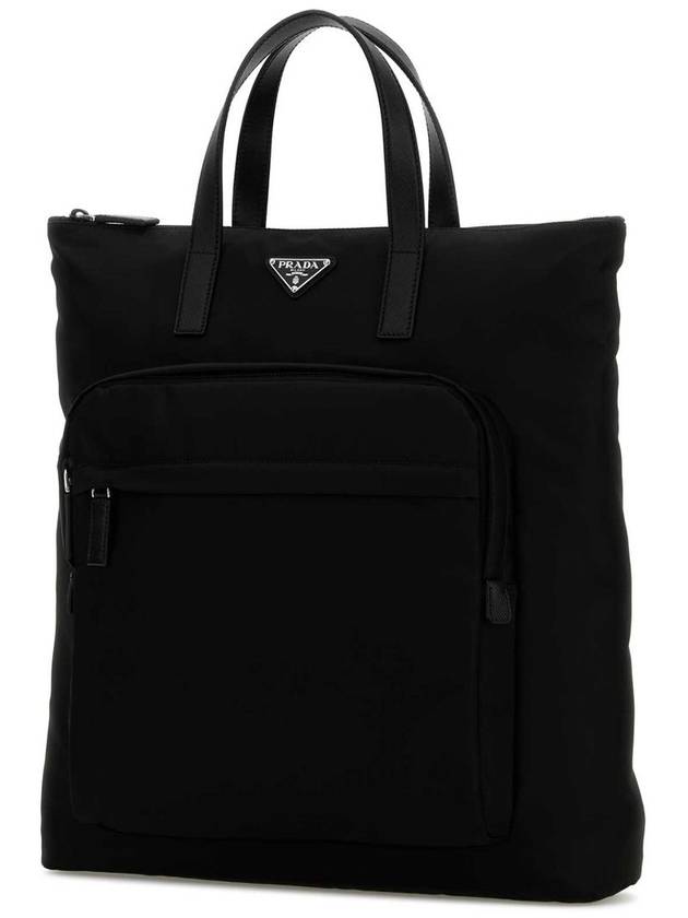 Triangle Logo Re-Nylon Tote Bag Black - PRADA - BALAAN 3