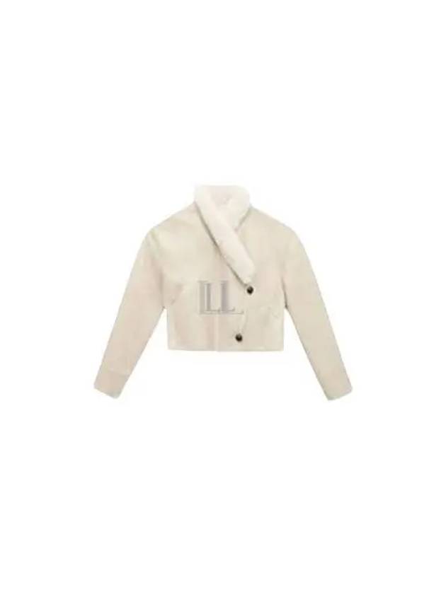 Eriana Reversible Suede Lambskin Leather Single Coat Chalk - ISABEL MARANT - BALAAN 2