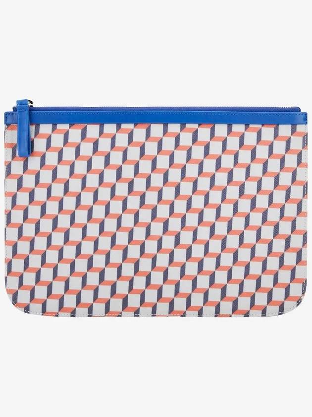 Women's Cube Blue Orange Clutch Bag POUCH L MULTI BLUE - PIERRE HARDY - BALAAN 2