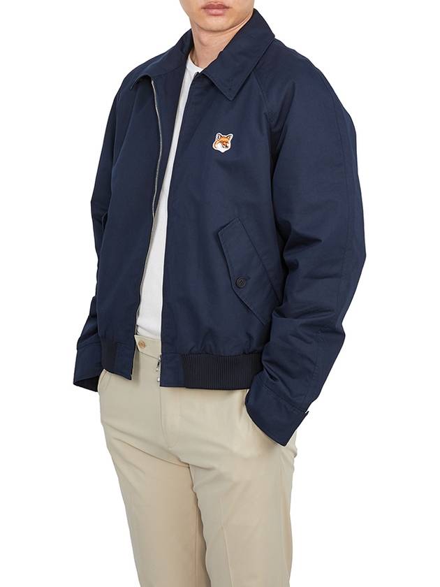 Harrington Zip-Up Jacket Navy - MAISON KITSUNE - BALAAN 6