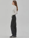 RYUL+WAI: Denim Brushed Tapered Pants Black - RYUL+WAI: - BALAAN 4