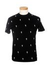 Signature Embroidered Cotton Short Sleeve T-Shirt Black - NEIL BARRETT - BALAAN 3