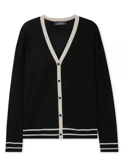 Women's Semele Wool Cardigan Black - MAX MARA - BALAAN 2