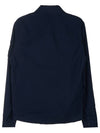 Men's Lens Wappen Two Pocket Zip Up Shirt Jacket Navy - CP COMPANY - BALAAN 3