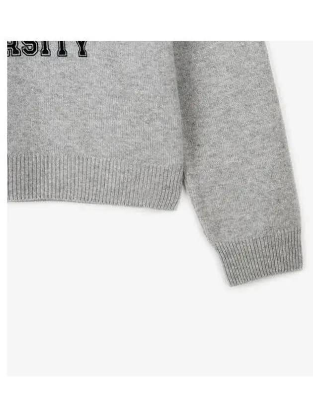 University Logo Cashmere Knit Top Grey - CELINE - BALAAN 5