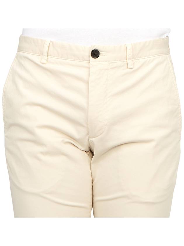 Men's Cotton Blend Straight Pants Ivory - THEORY - BALAAN 7