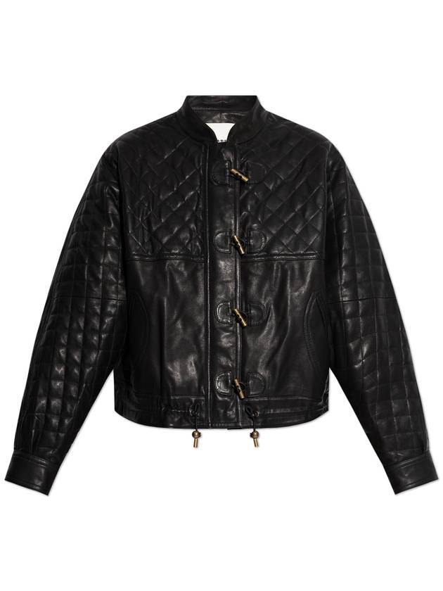 Isabel Marant Leather Jacket Celiany, Women's, Black - ISABEL MARANT - BALAAN 1