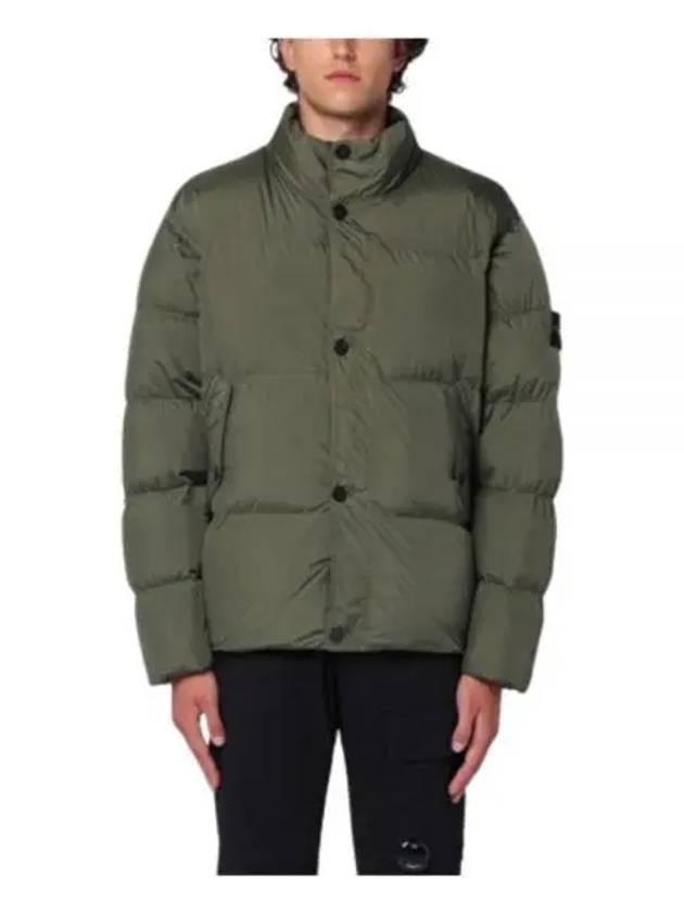 Garment Dyed Crinkle Reps Down Padding Olive - STONE ISLAND - BALAAN 2