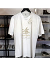 Maxi Print Cotton Short Sleeve T-Shirt White - BRUNELLO CUCINELLI - BALAAN 3