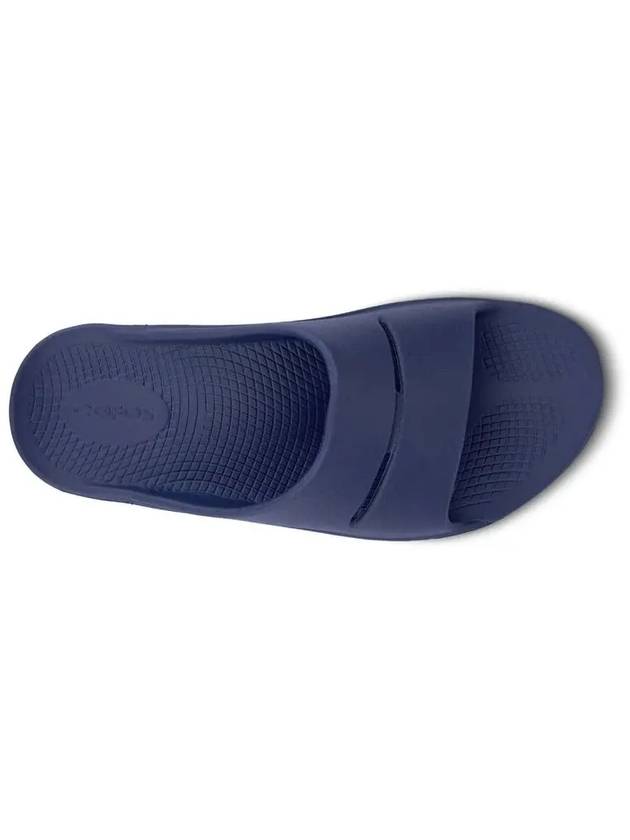 Original Elegant Slippers Navy Slide 1100NVY - OOFOS - BALAAN 4