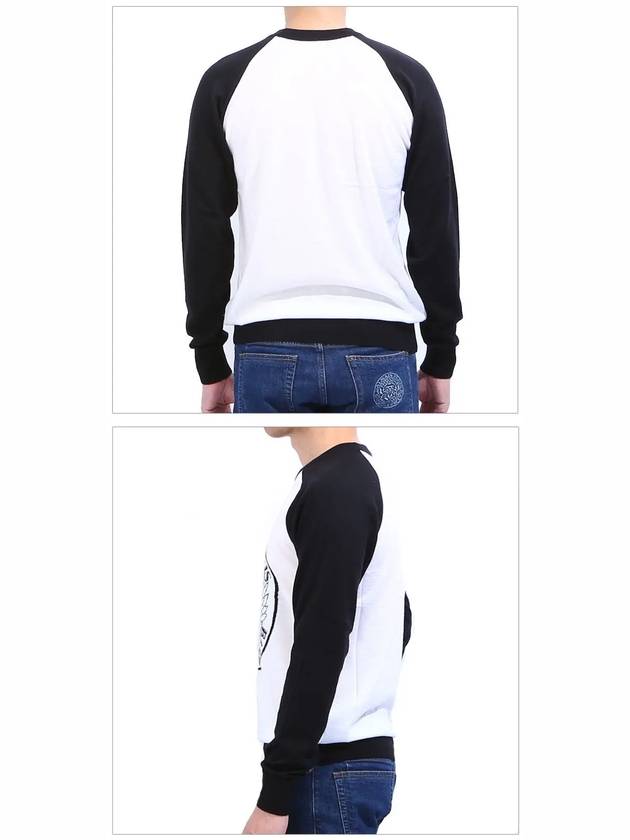 Crest Intarsia Wool Sweatshirt Black White - BALMAIN - BALAAN 4