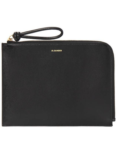 Envelope Calf Leather Pouch Bag Black - JIL SANDER - BALAAN 2