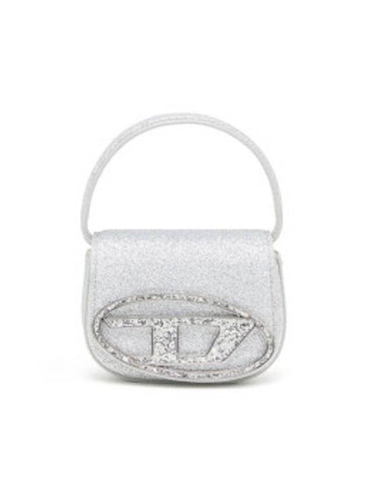 1DR XS Glitter Fabric Shoulder Bag Silver - DIESEL - BALAAN 2