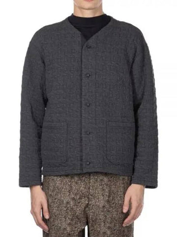 Knit Cardigan Charcoal PC Quilted Jersey 24F1B030 PS088 BH007 - ENGINEERED GARMENTS - BALAAN 1