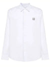 Fox Patch Cotton Long Sleeve Shirt White - MAISON KITSUNE - BALAAN 2