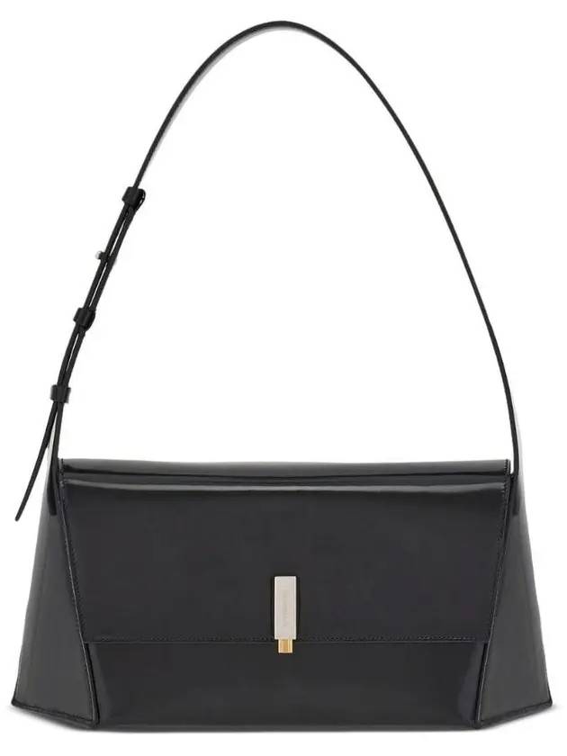 Geometric Shoulder Bag Black - SALVATORE FERRAGAMO - BALAAN 1