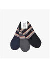 Striped 3 Pack Fake Socks Black Navy Grey - PAUL SMITH - BALAAN 4