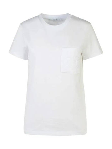 PAPAIA Pocket Logo T Shirt White 2421946011 001 - MAX MARA - BALAAN 1