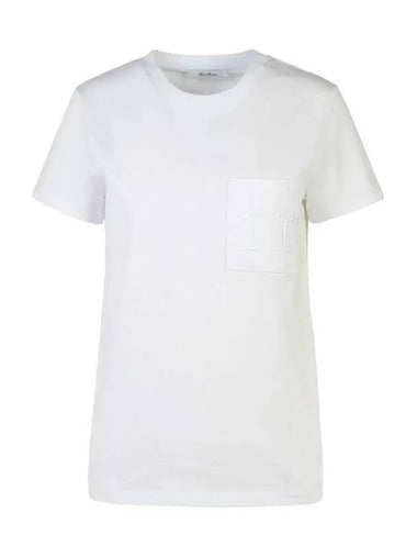 PAPAIA Pocket Logo T Shirt White 2421946011 001 - MAX MARA - BALAAN 1