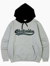 Alex Aiden tail logo color combination brushed hoodie melange gray - ALEX&AIDEN - BALAAN 2