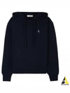 Embroidered Logo Cashmere Hoodie Navy - SPORTY & RICH - BALAAN 2