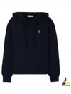 Logo Embroidered Cashmere Hoodie Navy - SPORTY & RICH - BALAAN 2