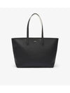 Women s Anna horizontal top zipper shopper bag black - LACOSTE - BALAAN 2