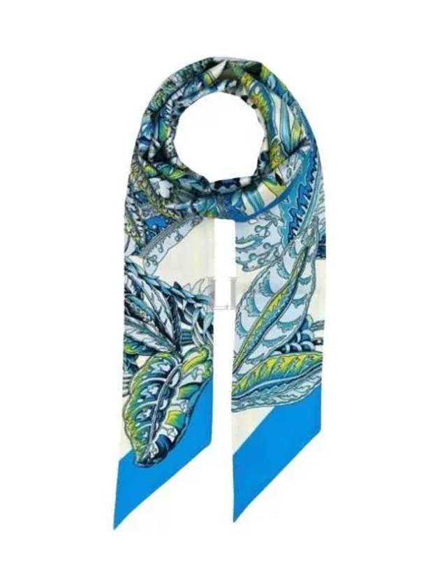 Togo Print Silk Scarf Turquoise - SALVATORE FERRAGAMO - BALAAN 2