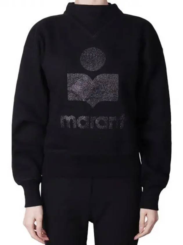 Moby Logo Print Sweatshirt Black - ISABEL MARANT - BALAAN 2