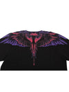 Men's Wings Print Short Sleeve T-Shirt Black - MARCELO BURLON - BALAAN 11