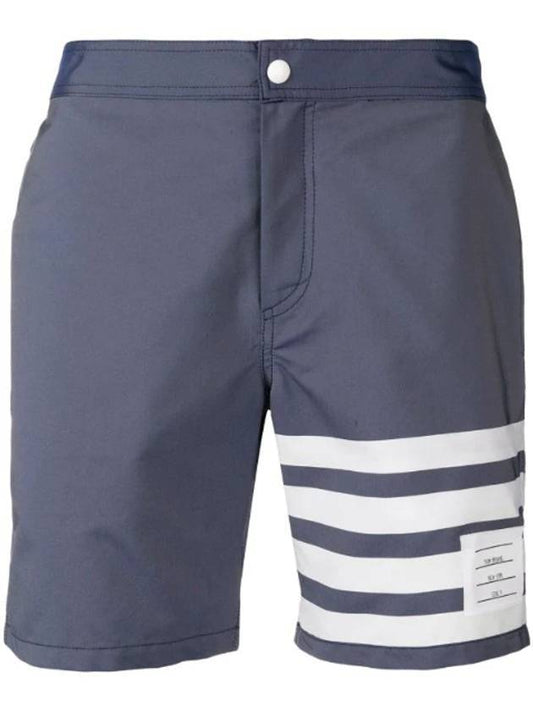 4 Bar Tech Swim Shorts Navy - THOM BROWNE - BALAAN 1