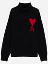 BKUKS402 018 Big Heart Logo Men s Turtleneck SIZE M L - AMI - BALAAN 1