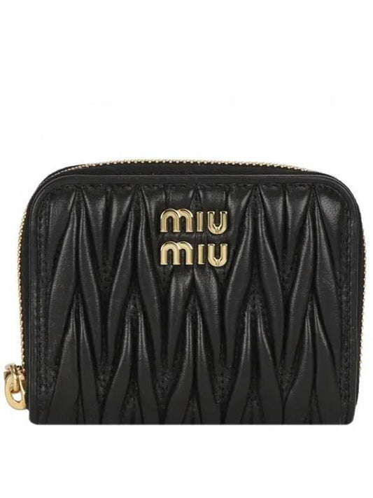 Matelasse Nappa Leather Coin Wallet Black - MIU MIU - BALAAN 2