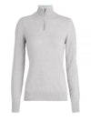 Contrast tip merino wool quarter zip sweater heather gray - G/FORE - BALAAN 2